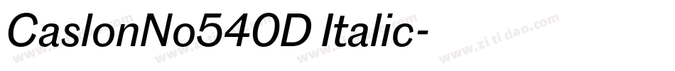CaslonNo540D Italic字体转换